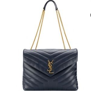 Saint Laurent Monogram Embossed Shoulder Bag